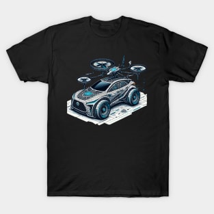 Autonomous Skyway: AI-Piloted Drone Car T-Shirt